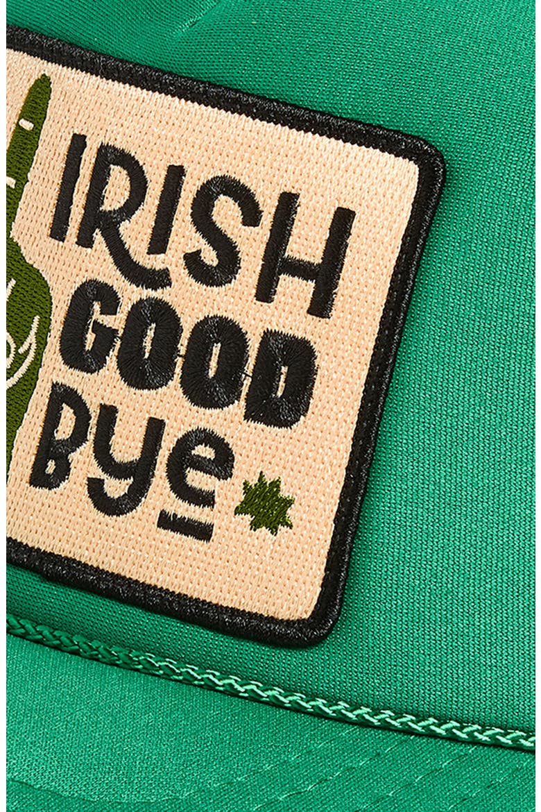 Irish Goodbye Trucker Hat, Alternate, color, GREEN