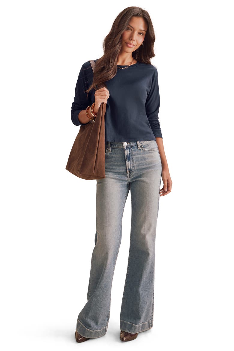 Louisa Long Sleeve Tee, Alternate, color, DARK NAVY BLUE