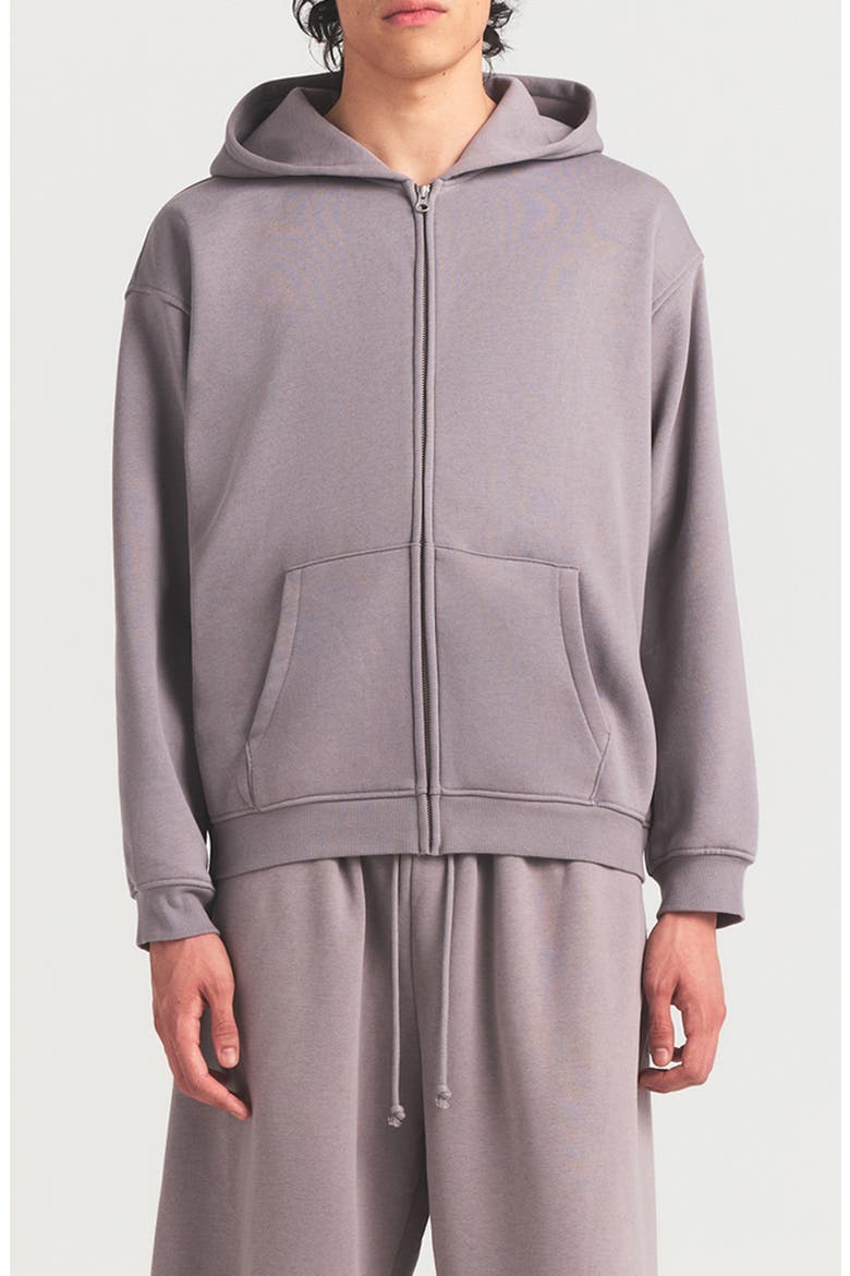 ZIP UP HOODIE, Main, color, SHADOW