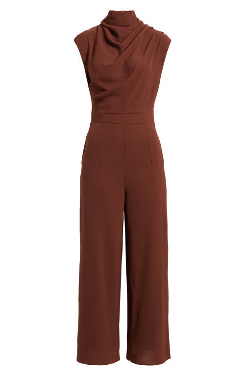 Nikki Lund Lilou Wide Leg Jumpsuit In Brown