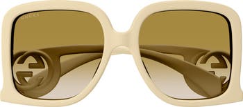 58mm Gradient Square Sunglasses