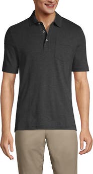Lands' End Short Sleeve Cotton Supima Polo Shirt with Pocket