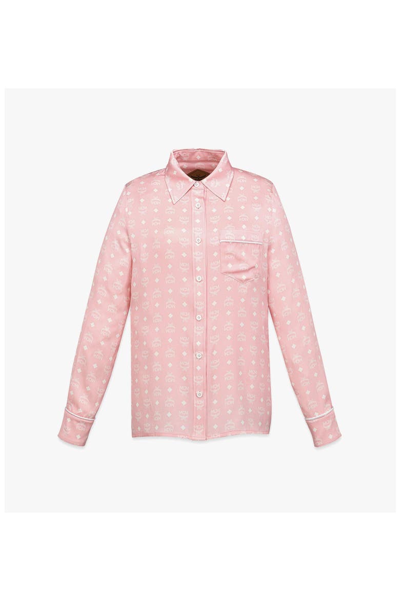 Silk Pajama Shirt, Main, color, Soft Pink