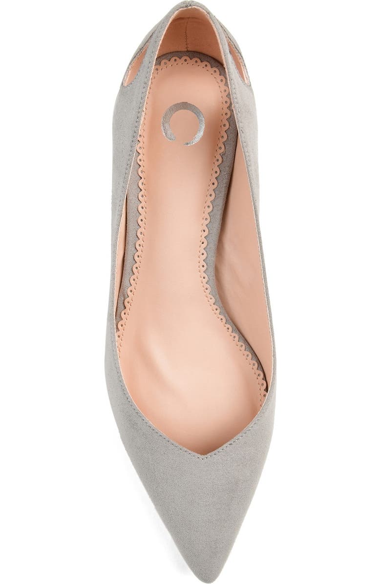 Journee Collection JOURNEE Goldie Kitten Heel Pump, Alternate, color, Grey