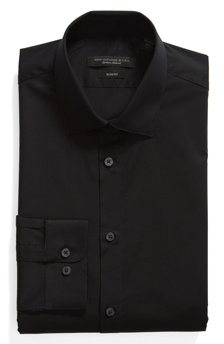 John Varvatos Star USA Slim Fit Solid Dress Shirt, Alternate, color,