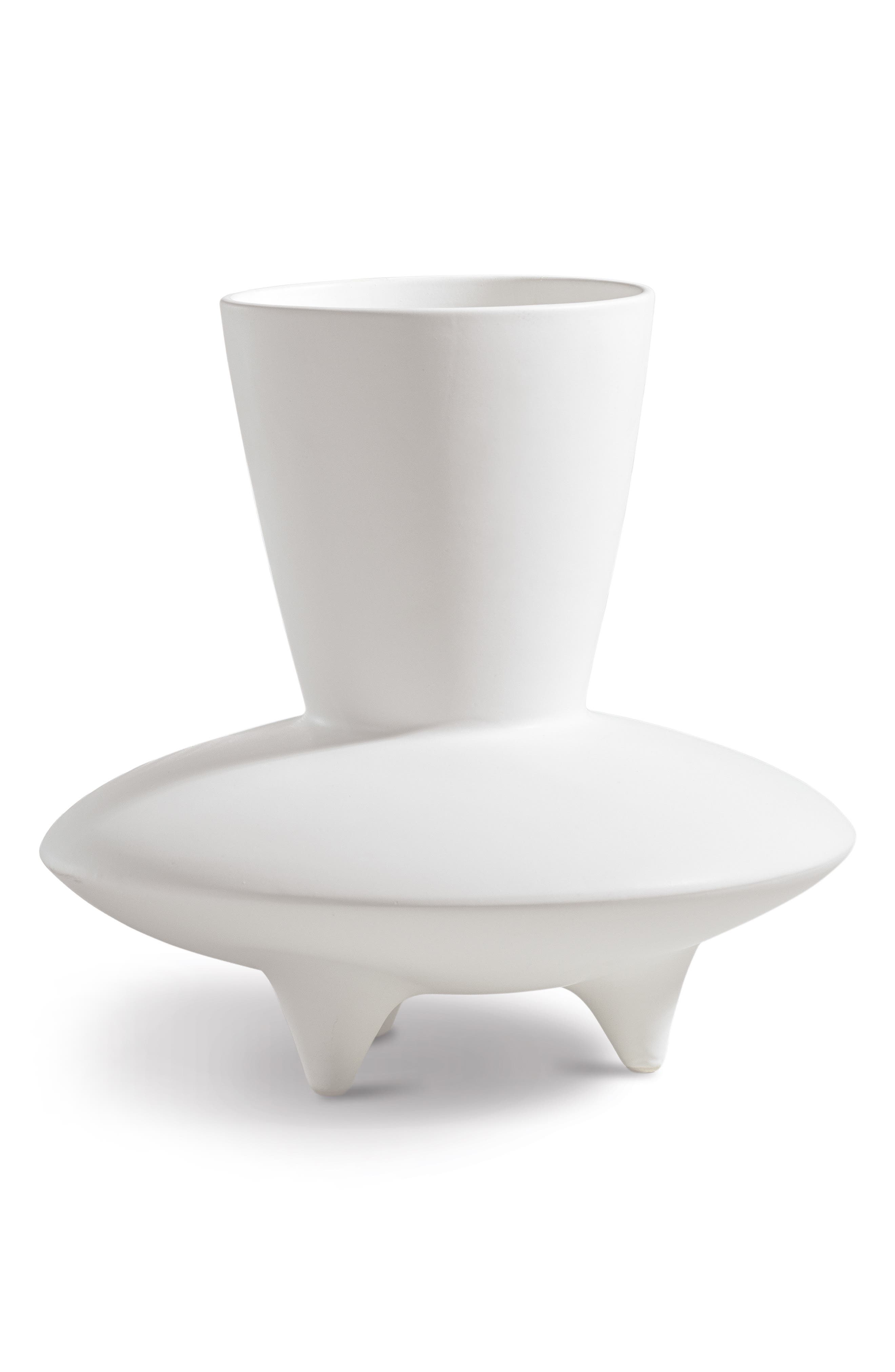 Zodax Pacific White Stoneware Vase