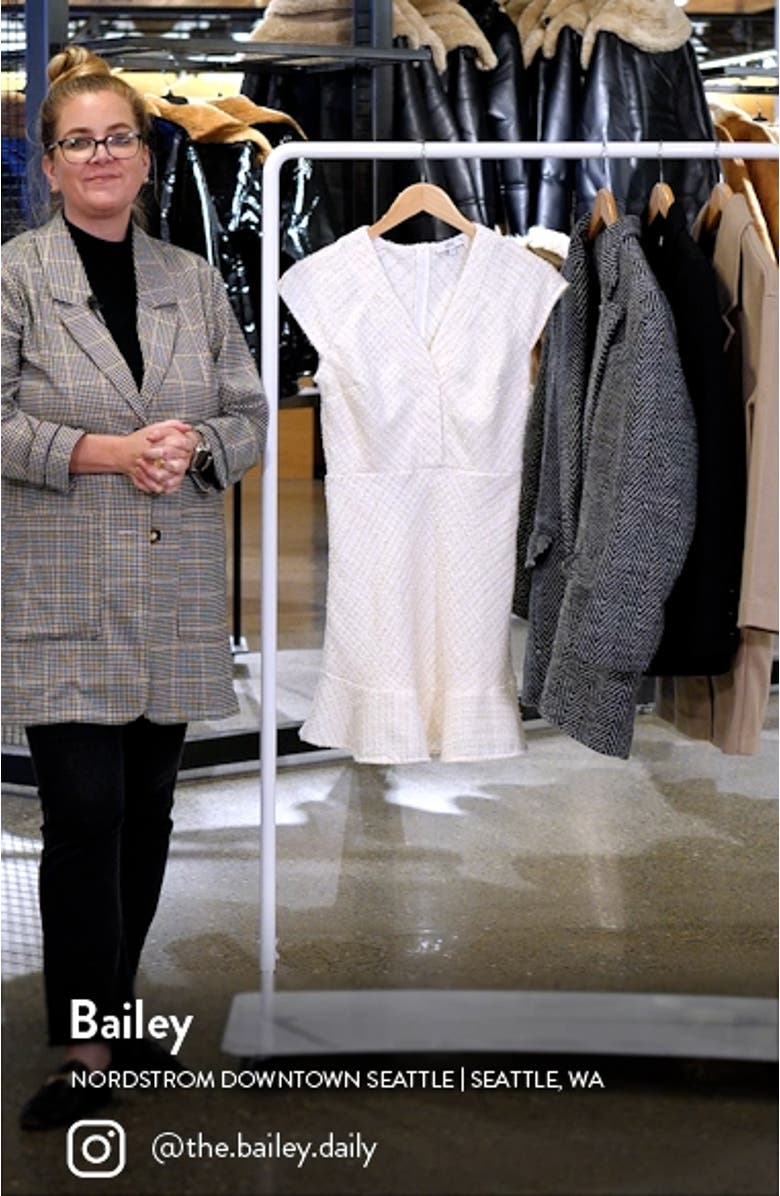 Bouclé Fit & Flare Dress, sales video thumbnail