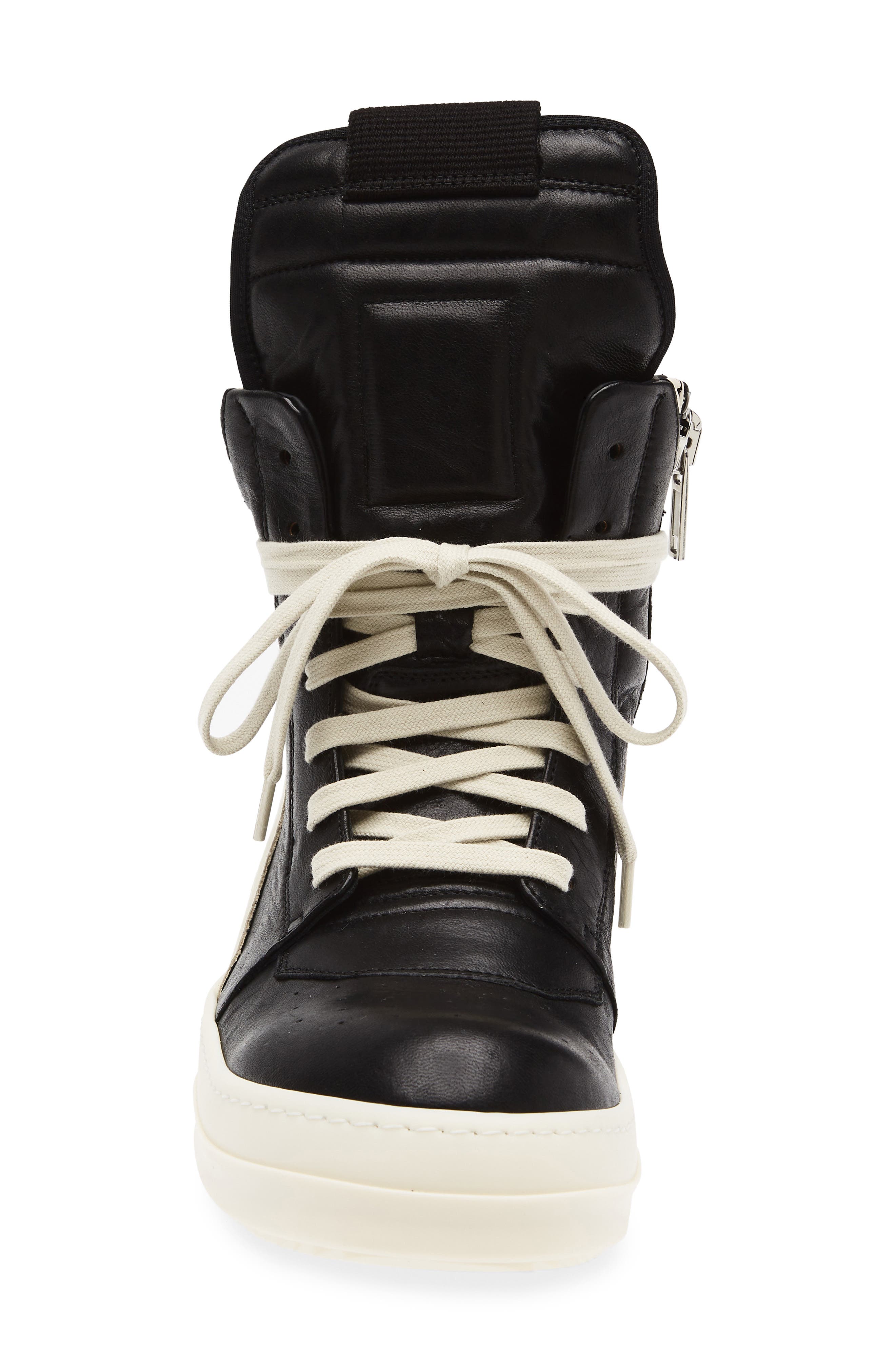 Rick Owens Geobasket High Top Sneaker, Alternate, color, Black/ Milk/ Milk
