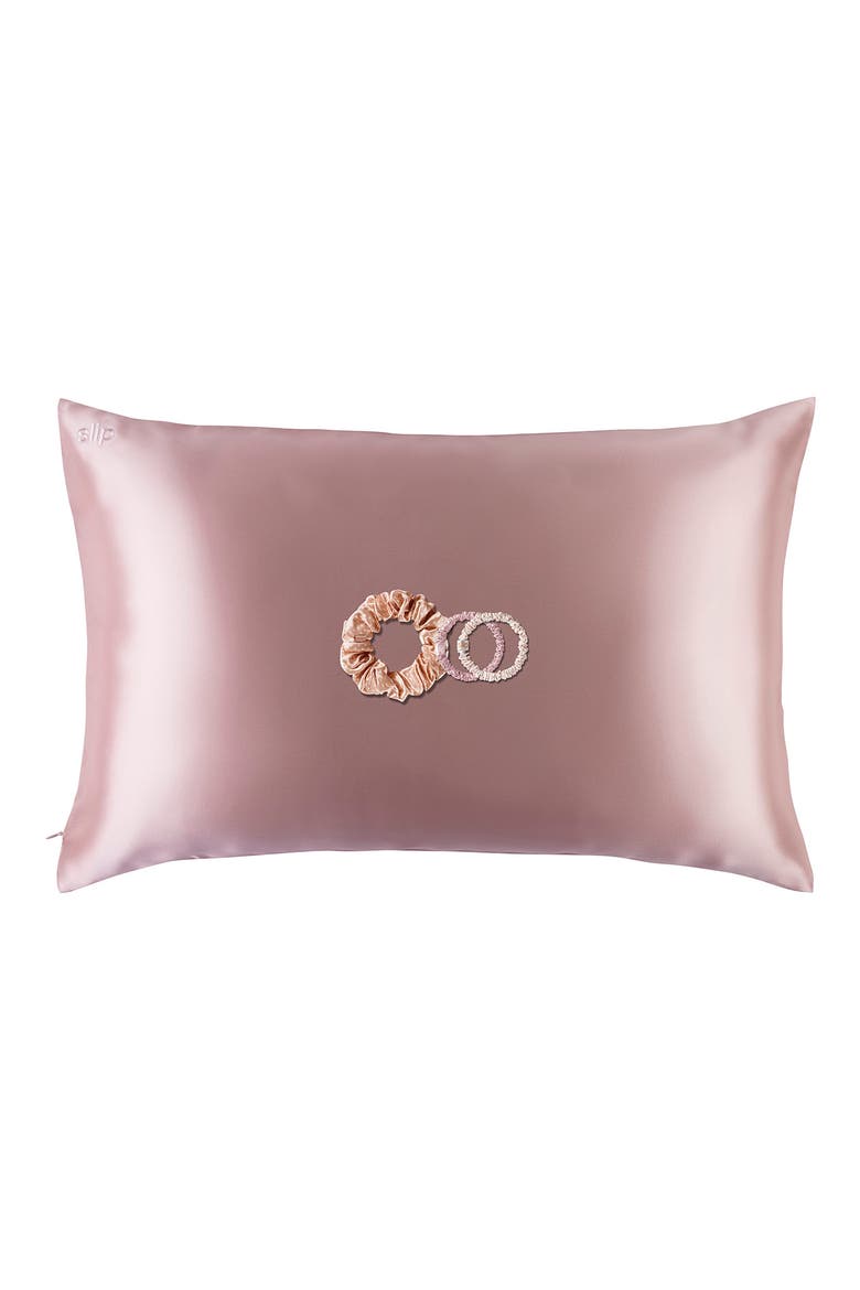 Pillowcase & Scrunchie Set (Nordstrom Exclusive) USD $115 Value, Main, color, PINK