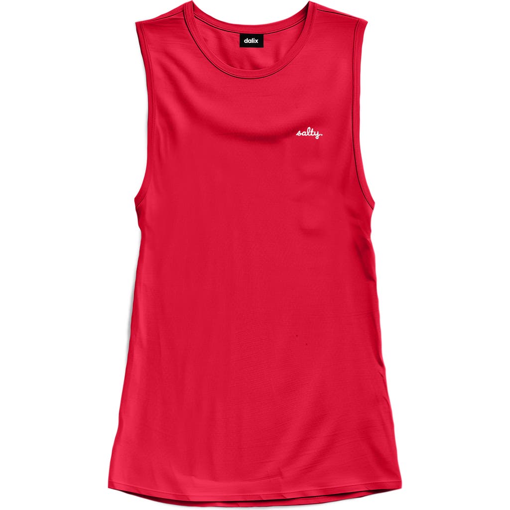 Dalix Womens Salty Muscle Tank In Red