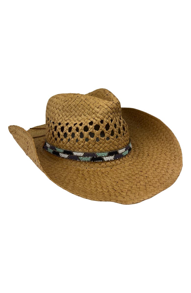Nicole Miller Straw Rancher Hat, Alternate, color, Natural