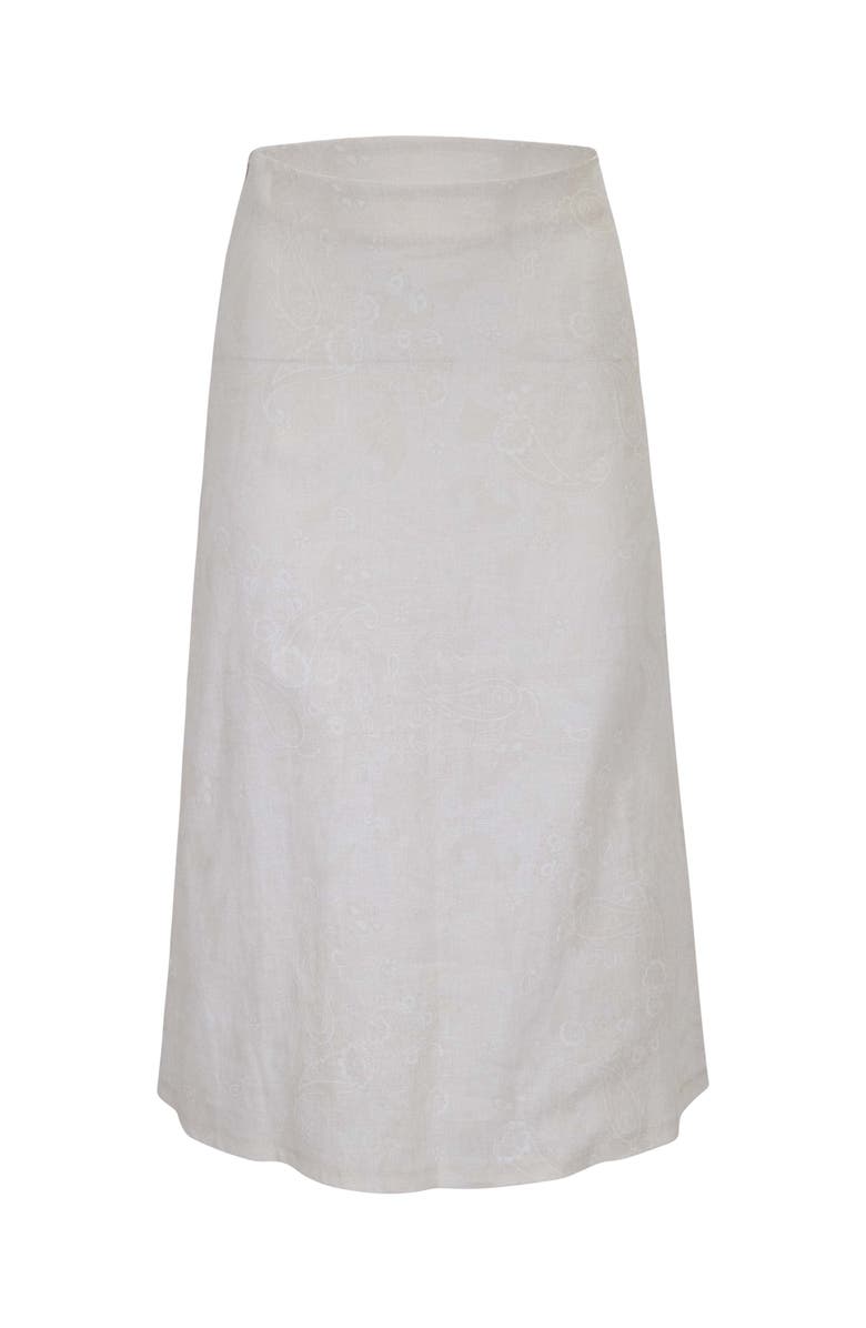Lords of Harlech Paisley Explosion Womens Midi Skirt, Alternate, color, Paisley Explosion Ivory