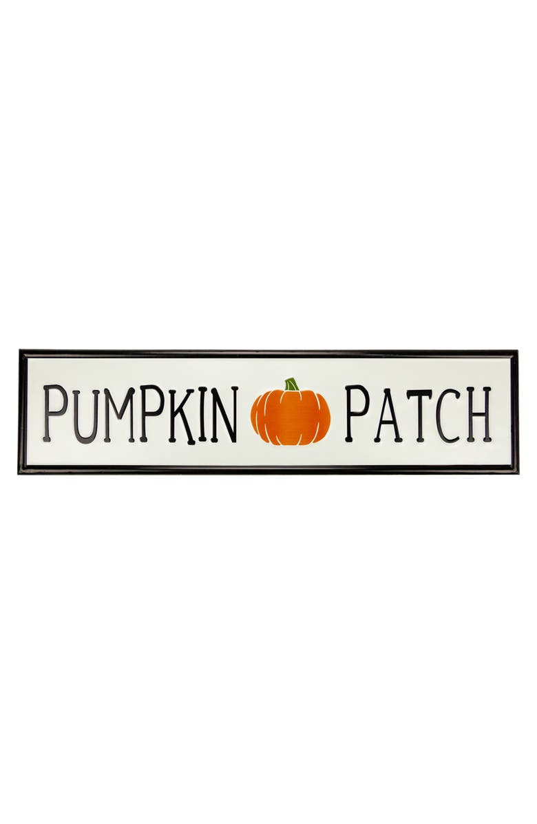 Northlight Pumpkin Patch Embossed Fall Harvest Metal Wall Sign - 31.5", Main, color, 