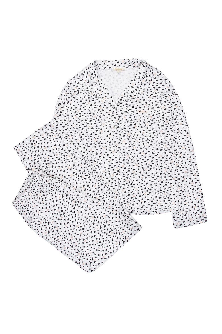 Dalmation Spot Stretch Cotton Pajamas, Alternate, color, WHITE DALMATIAN SPOT