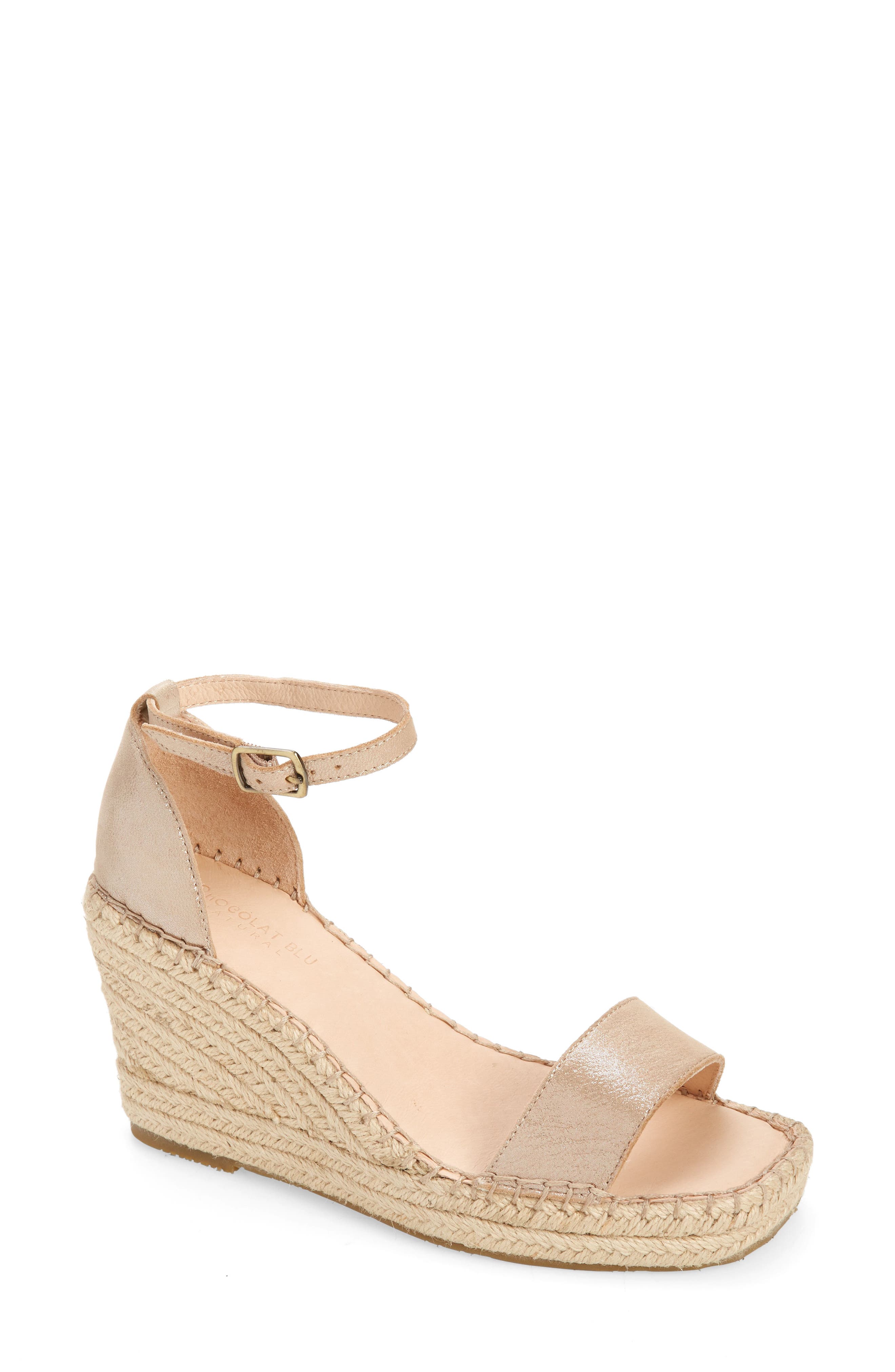 Chocolat Blu Sky Espadrille Wedge Sandal, Main, color, 