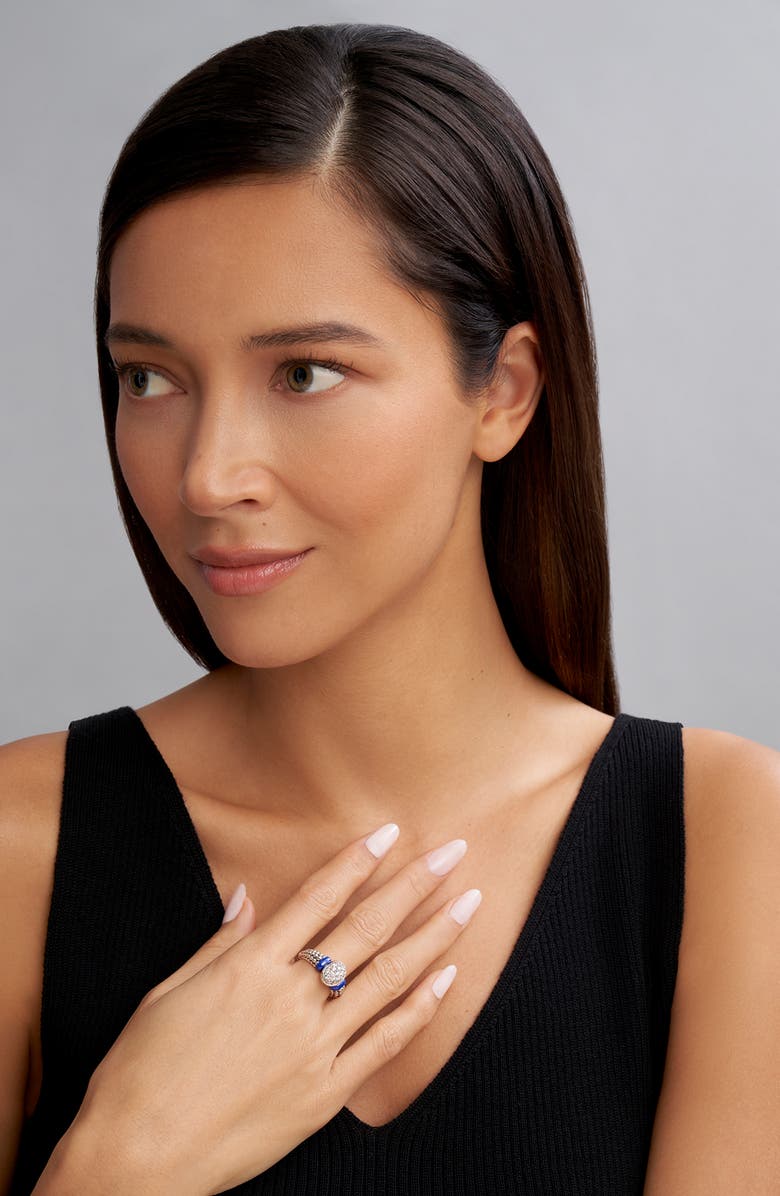 LAGOS Blue Caviar Marine Diamond Ring, Alternate, color, 