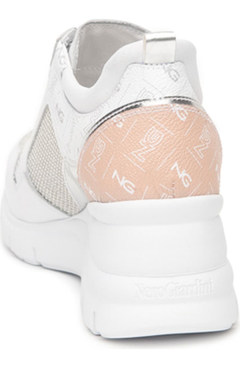 NeroGiardini Mixed Media Wedge Sneaker, Alternate, color,