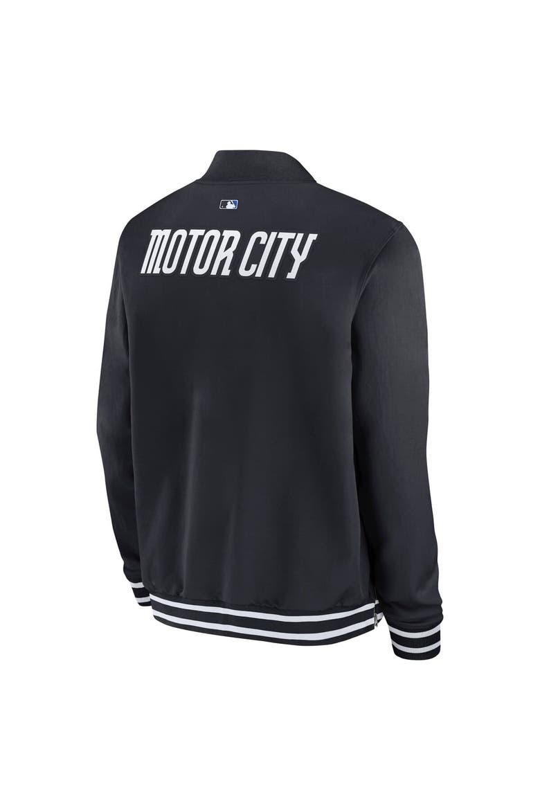 Men's Nike  Black Detroit Tigers Authentic Collection City Connect Full-Zip Bomber Jacket, Alternate, color, Black