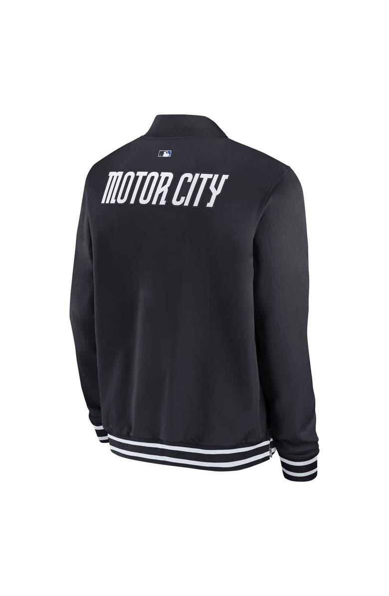 Nike Men's Nike  Black Detroit Tigers Authentic Collection City Connect Full-Zip Bomber Jacket, Alternate, color, 