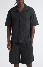 Givenchy Short Sleeve Cotton Poplin Graphic Bowling Shirt