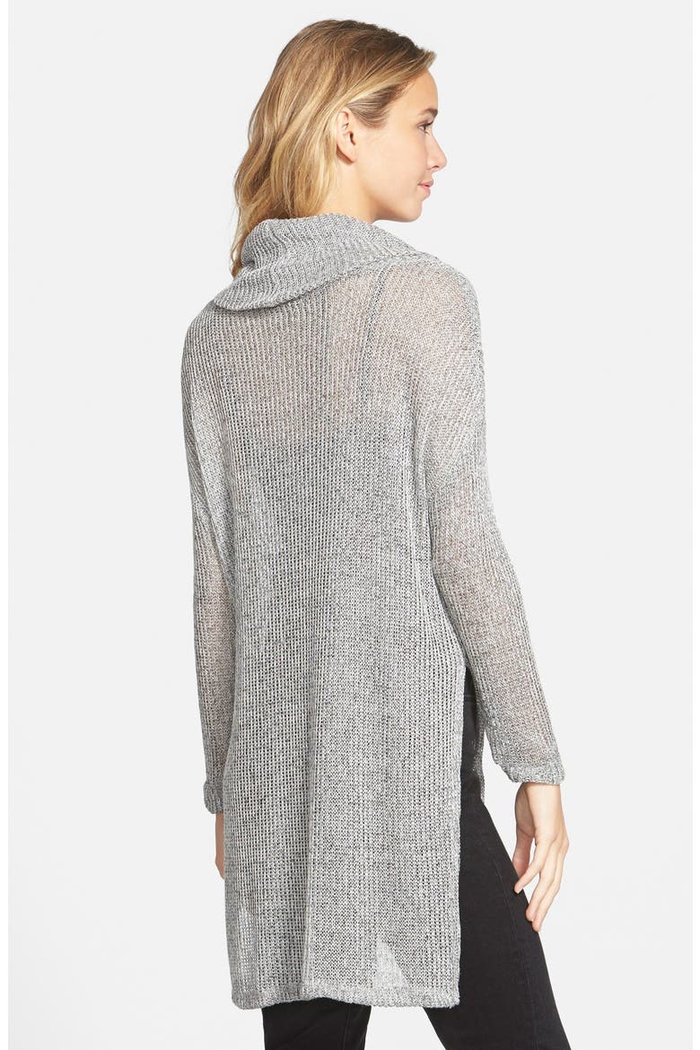 Clothing Long Split Side Turtleneck, Alternate, color, SCOUR GREY