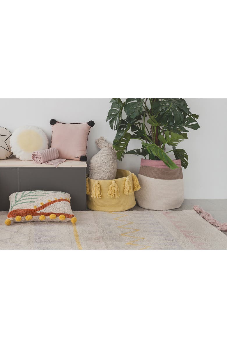 Lorena Canals Palm Cushion, Alternate, color, Natural Medium Green