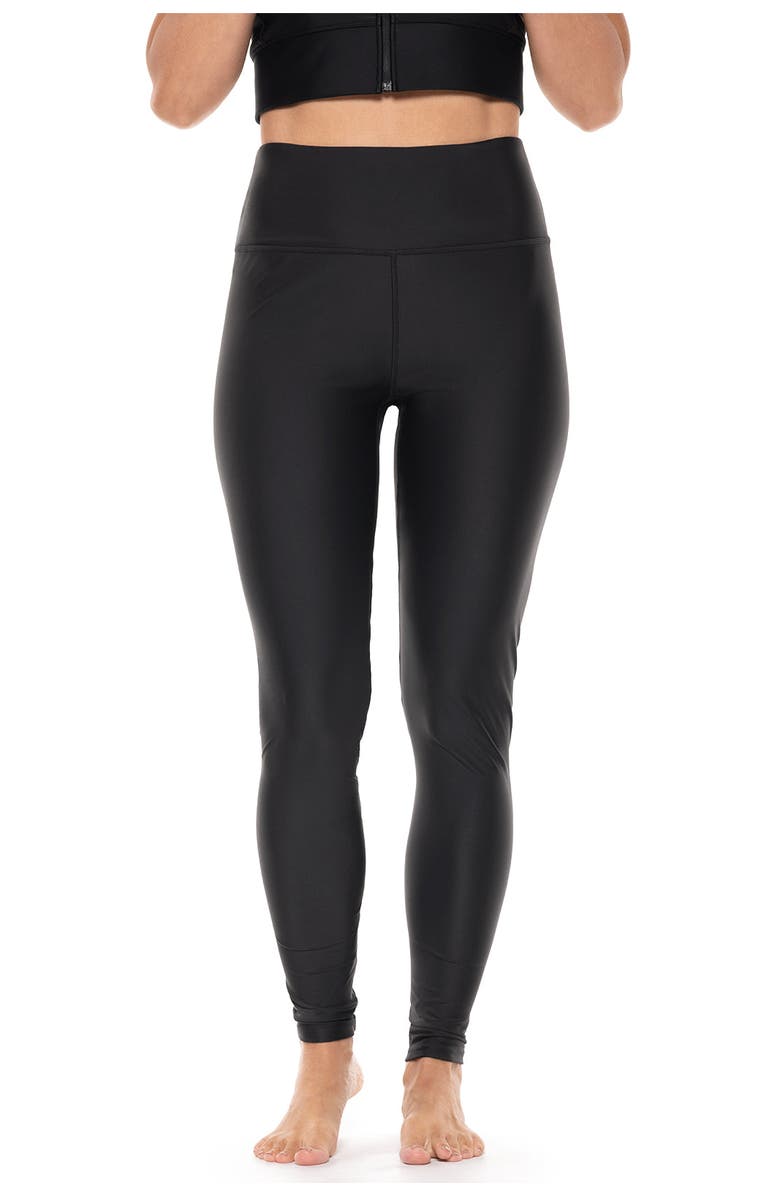 Coolibar High Rise Capris - UPF 50+ Sun Protection - Ocean Sculpt, Alternate, color, Black