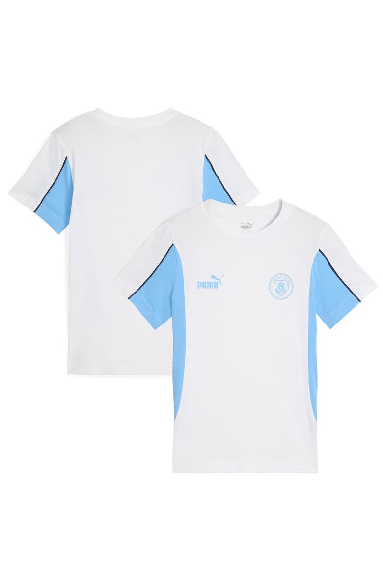 PUMA Men's Puma White Manchester City ftblARCHIVE T-Shirt, Alternate, color, White