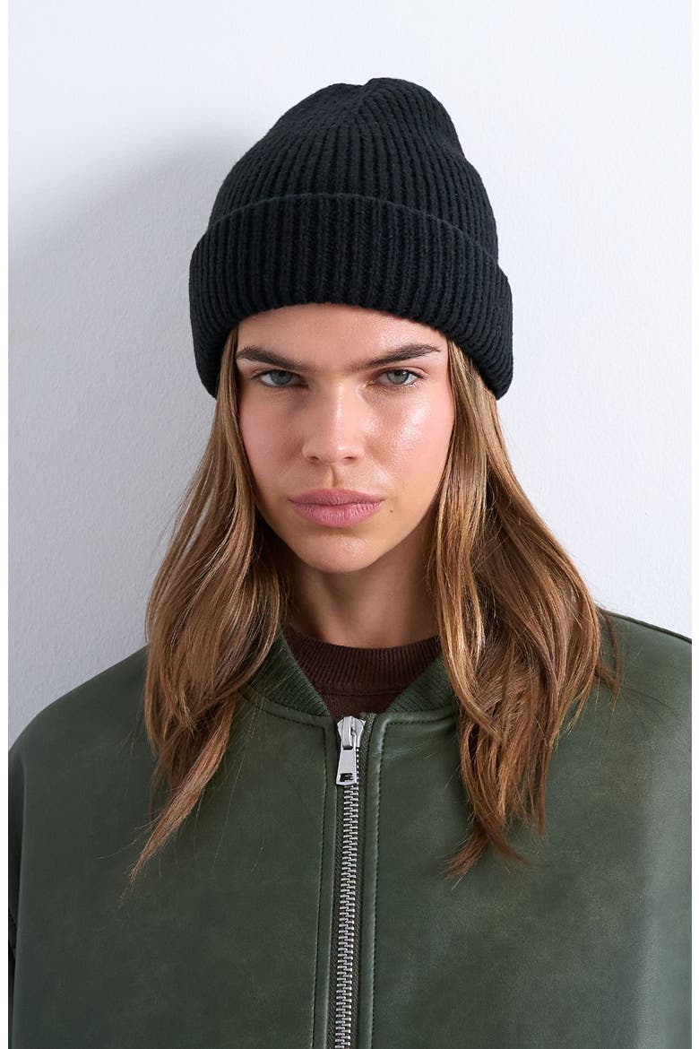 Henry Rib Beanie, Main, color, BLACK