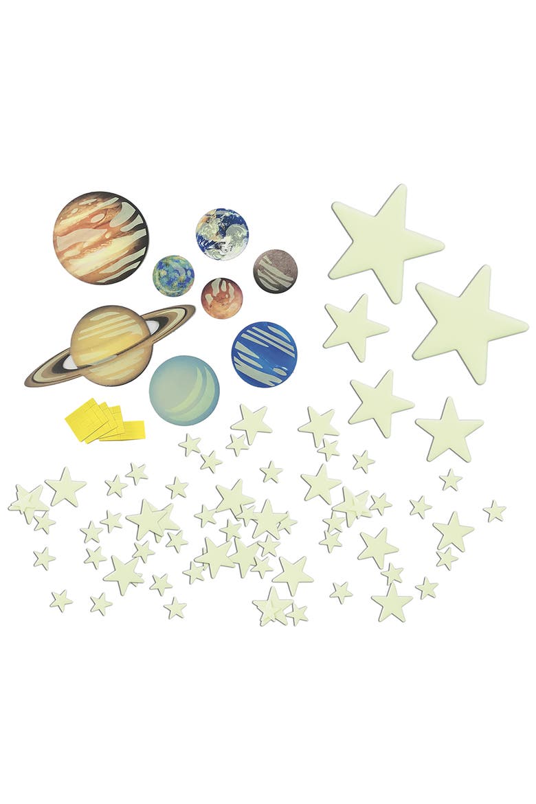 Glow Planets & Supernova 100 Glow in Dark Stick Ons, Alternate, color, Multicolored