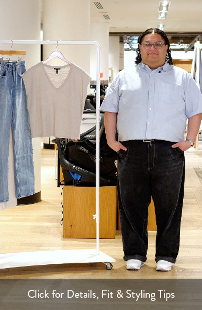 V-Neck Organic Cotton Square Top, sales video thumbnail