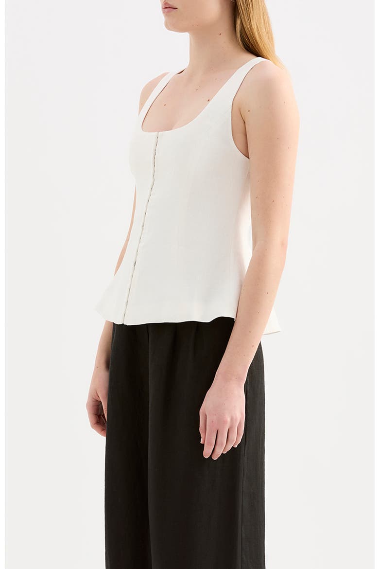Quinn Linen Vest Top, Alternate, color, White