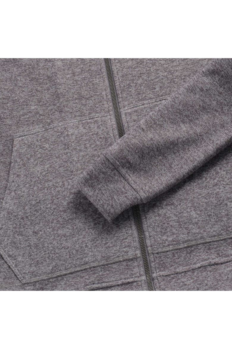 Danny Full-Zip Cashmist Fleece Hoodie, Alternate, color, charcoal heather