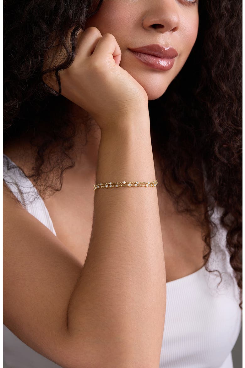 18K Gold Monaco Diamond Line Bracelet, Alternate, color, 18K YELLOW GOLD/ DIAMOND