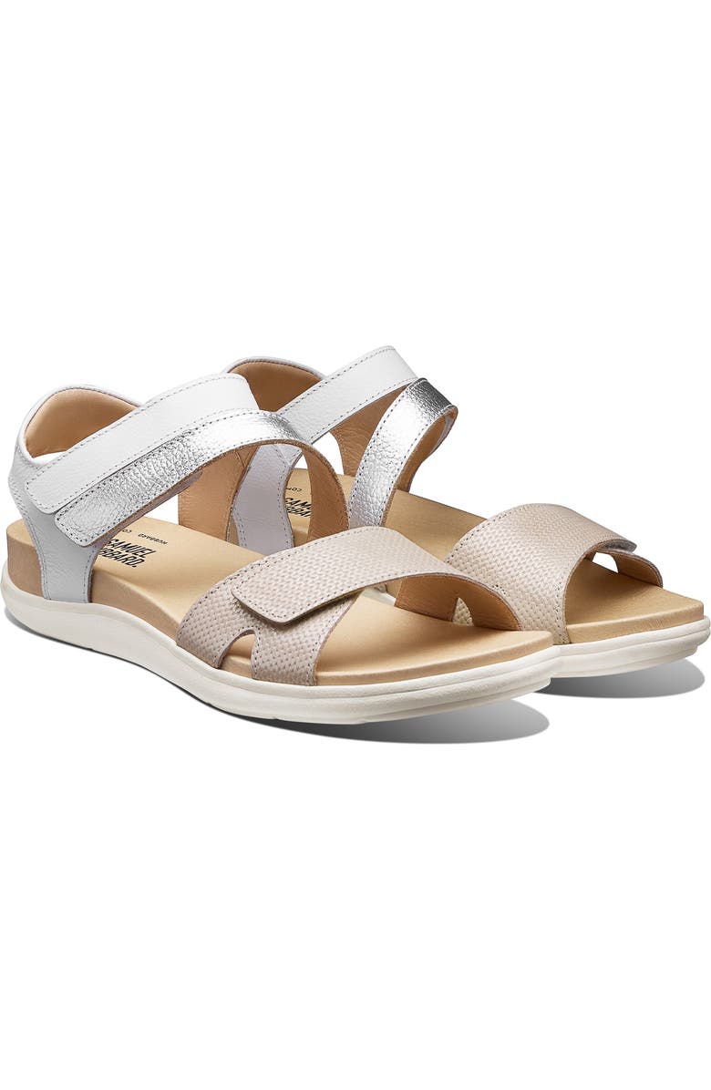 Samuel Hubbard Capri Sandal, Alternate, color, Textured Pearl Leather