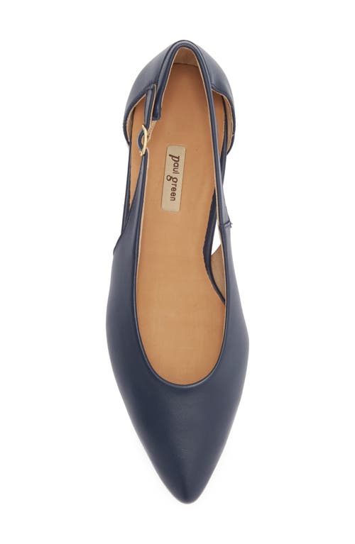 Paul Green Rica Pointed Toe Flat In Blue