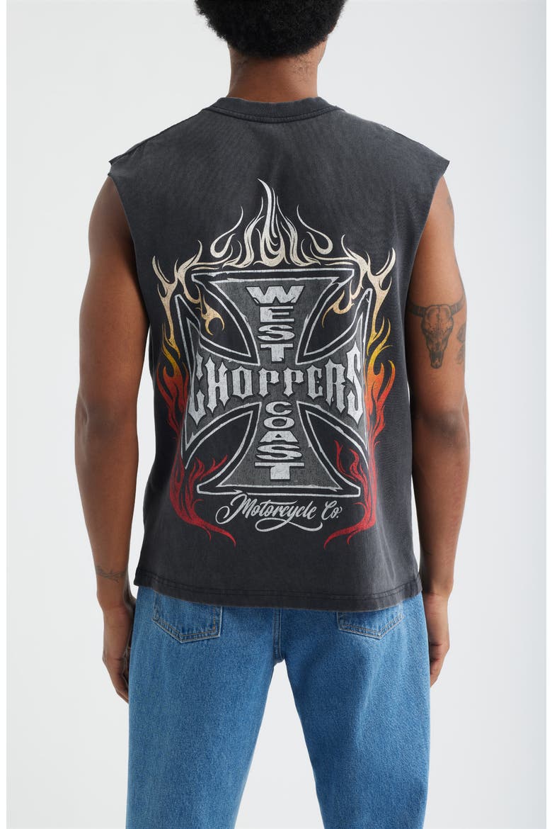 West Coast Choppers Tank, Alternate, color, WASHED BLACK