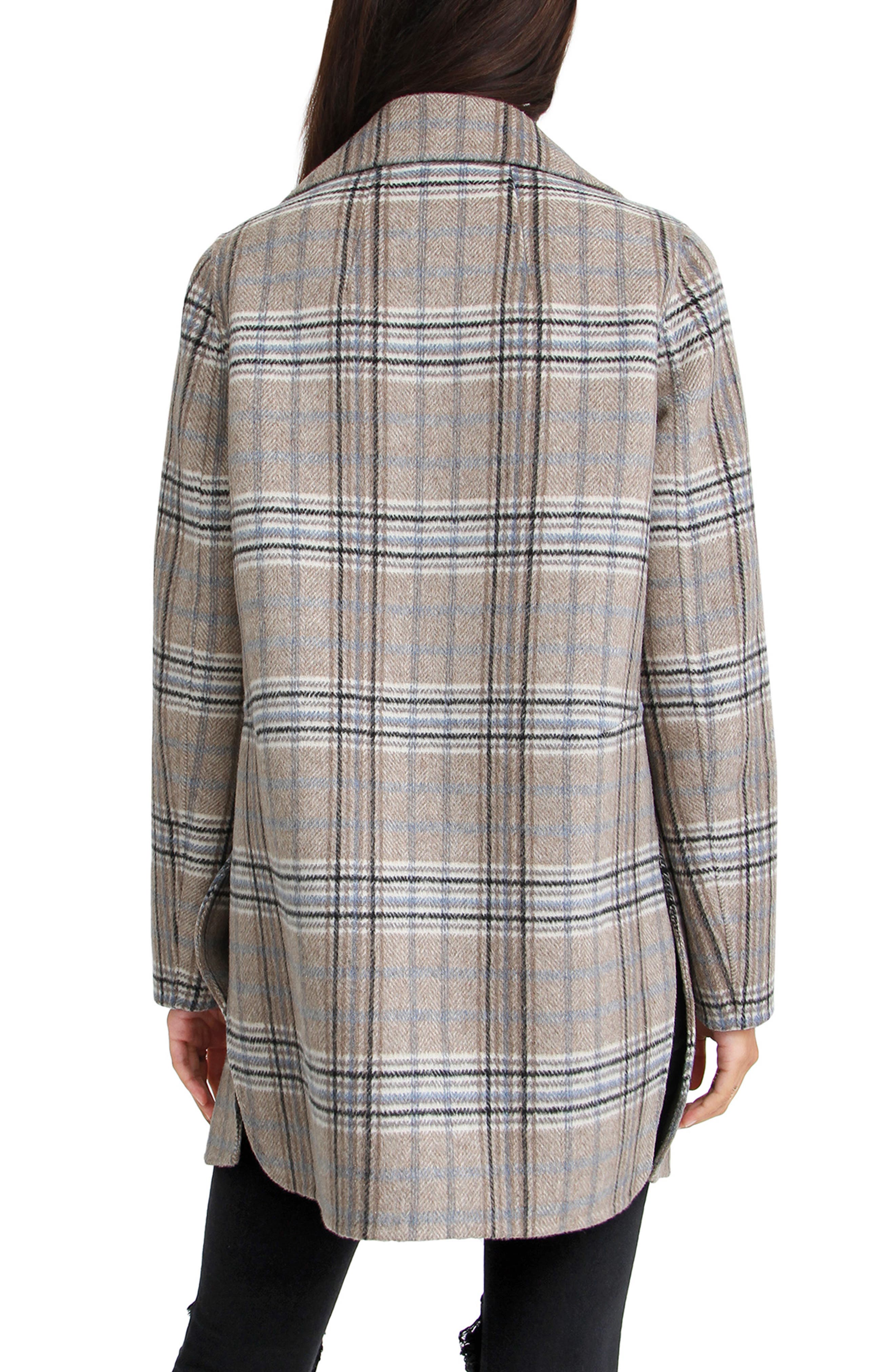 Ex-Boyfriend Plaid Wool Blend Coat - image 2