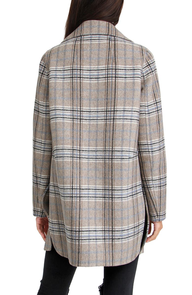 Belle & Bloom Ex-Boyfriend Plaid Wool Blend Coat, Alternate, color, Ex-Bf Plaid Oat