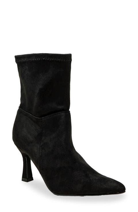 Pointed Toe Leather Bootie (Women)