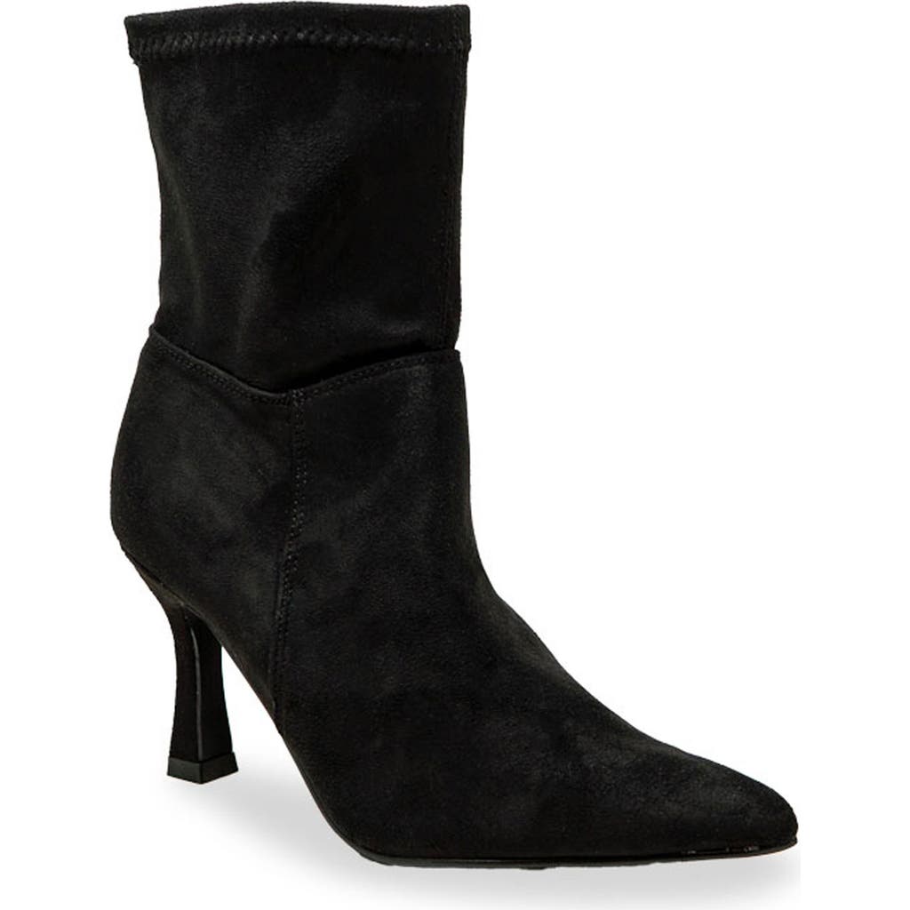 Chase & Chloe Chase And Chloe Pointed Toe Leather Bootie In Black