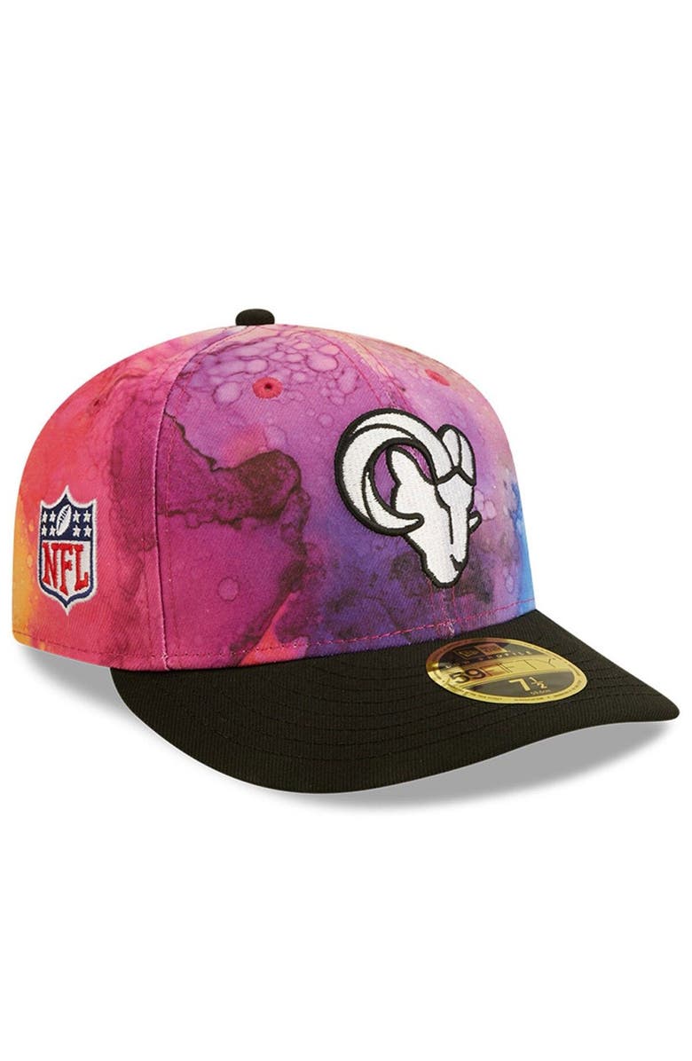 New Era Men's New Era Pink/Black Los Angeles Rams 2022 NFL Crucial Catch Low Profile 59FIFTY Fitted Hat, Main, color, 