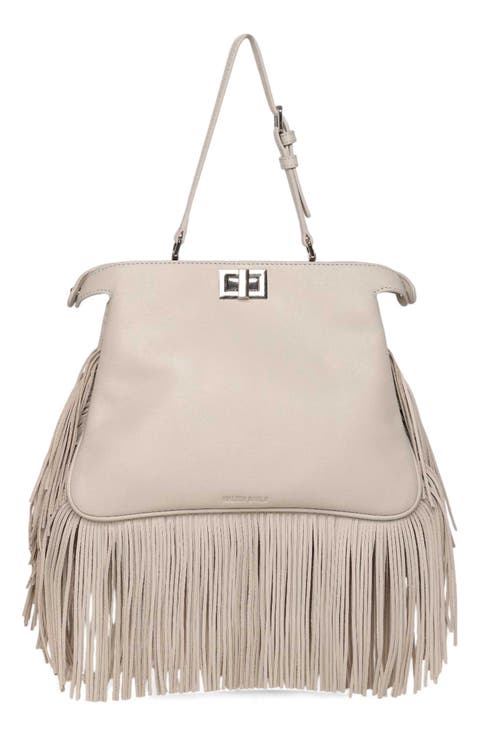Bailey Leather Fringe Satchel