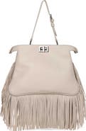 Walter Baker Bailey Leather Fringe Satchel