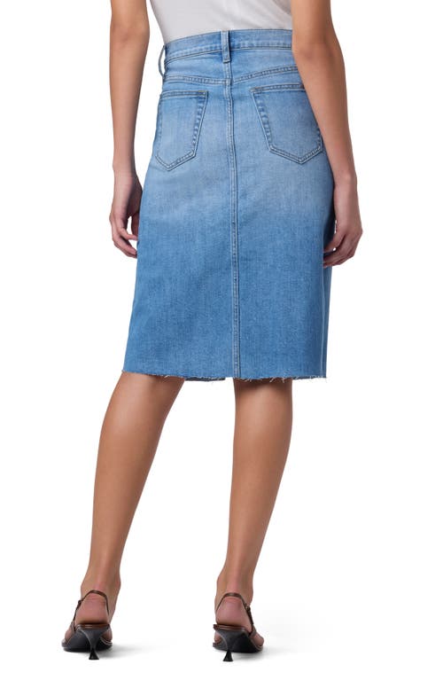 Joe's High Waist Midi Denim Skirt In Free Fallin