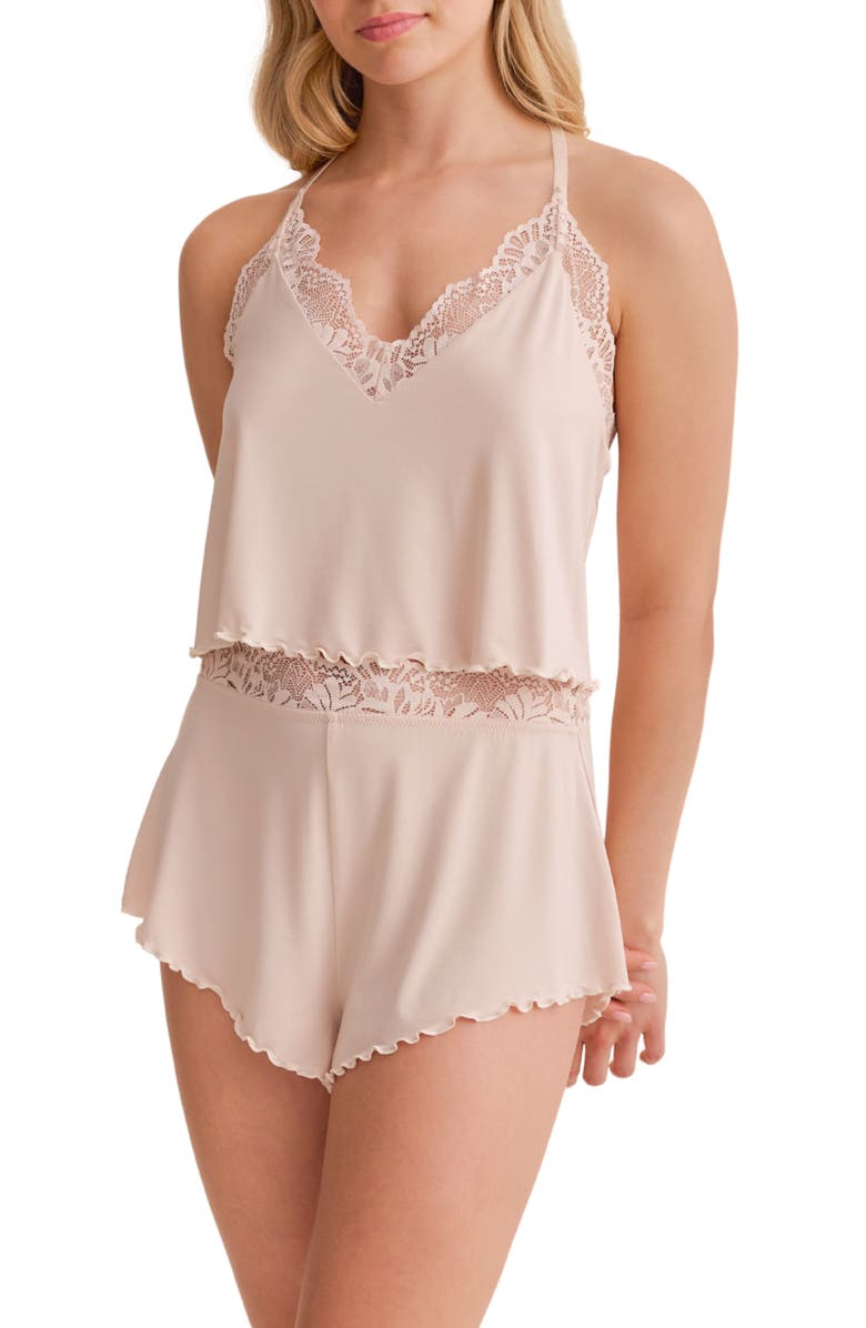 Fleur't Purely Yours Short Pajamas, Main, color, Champagne