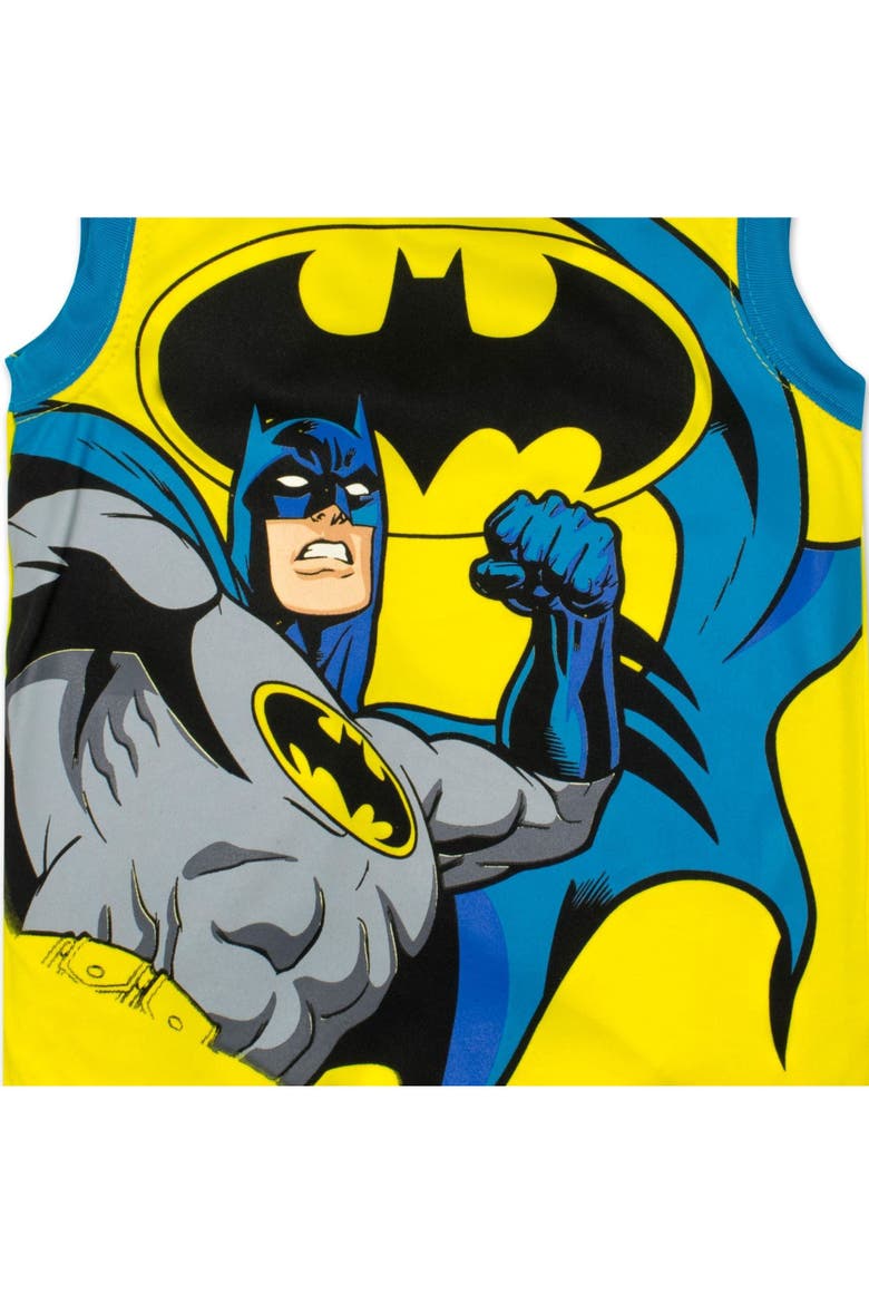 Justice League Batman Tank, T-Shirt and Shorts Set, Alternate, color, Batman Yellow Blue