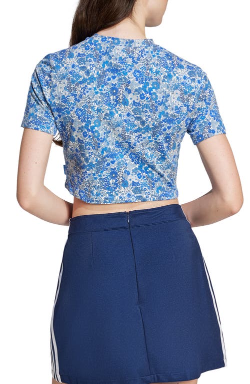 Adidas Originals X Liberty London Stretch Cotton Baby Tee In Blue