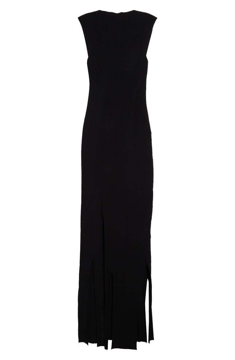 Victoria Beckham Braided Detail Sleeveless Rib Knit Dress, Alternate, color, 