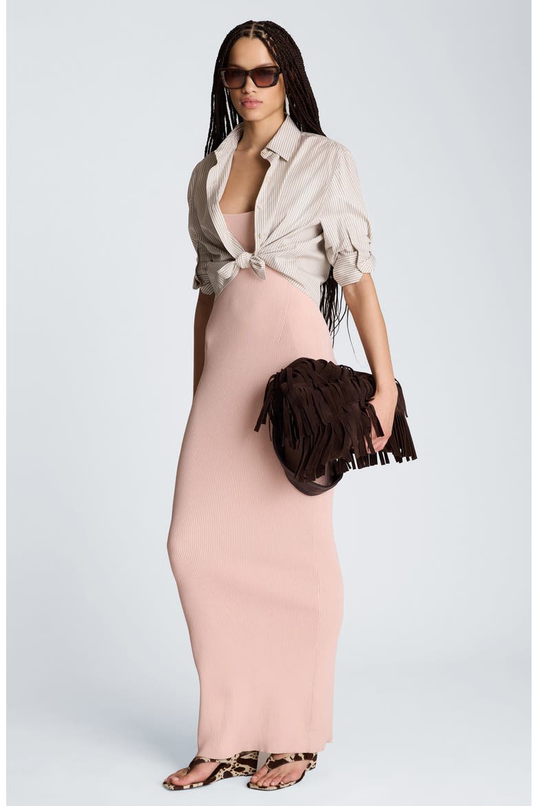 Ribbed Cami Sweater Dress, Alternate, color, ROSE